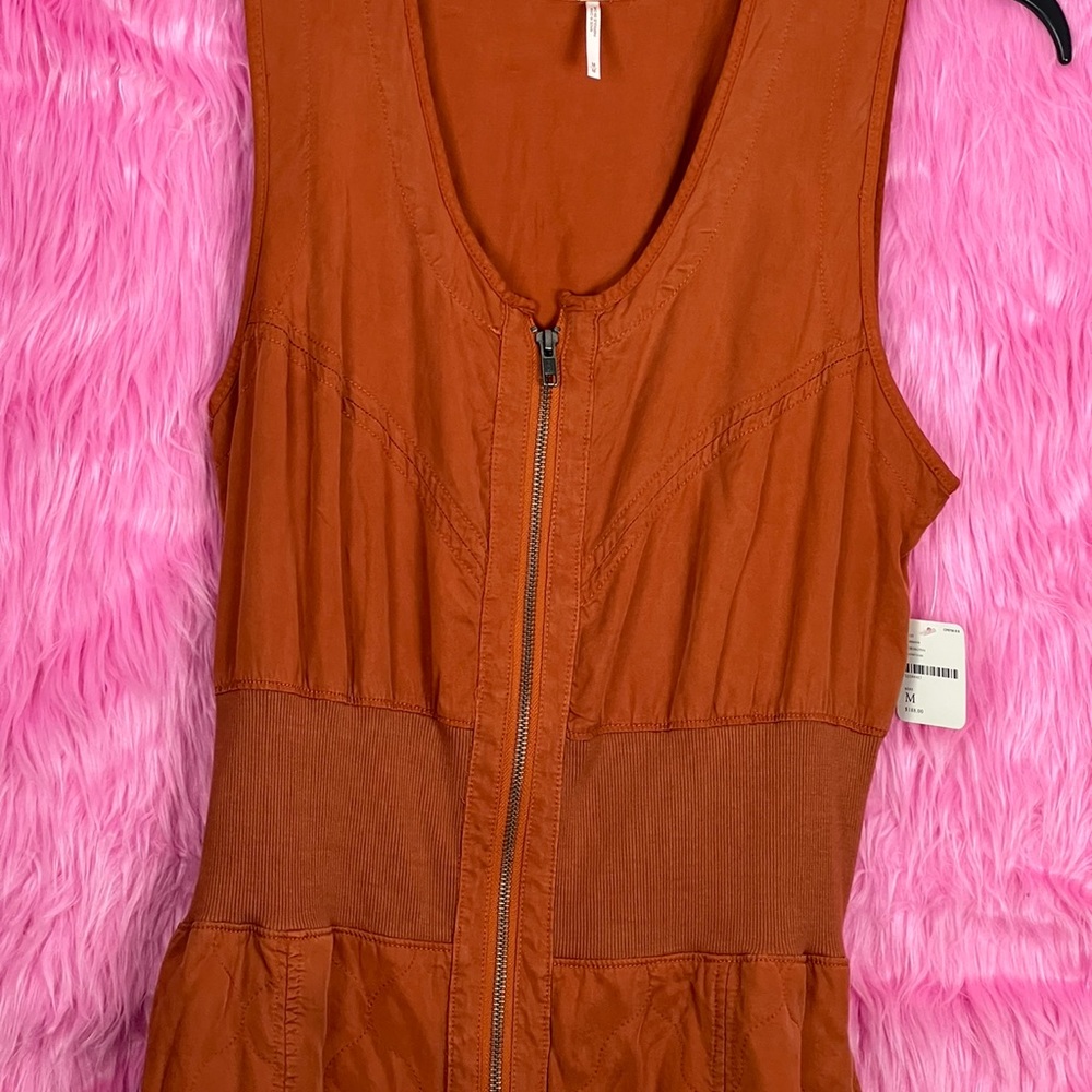 New free people rust extremely comfortable Jumpsuit Medium Valentine’s Day